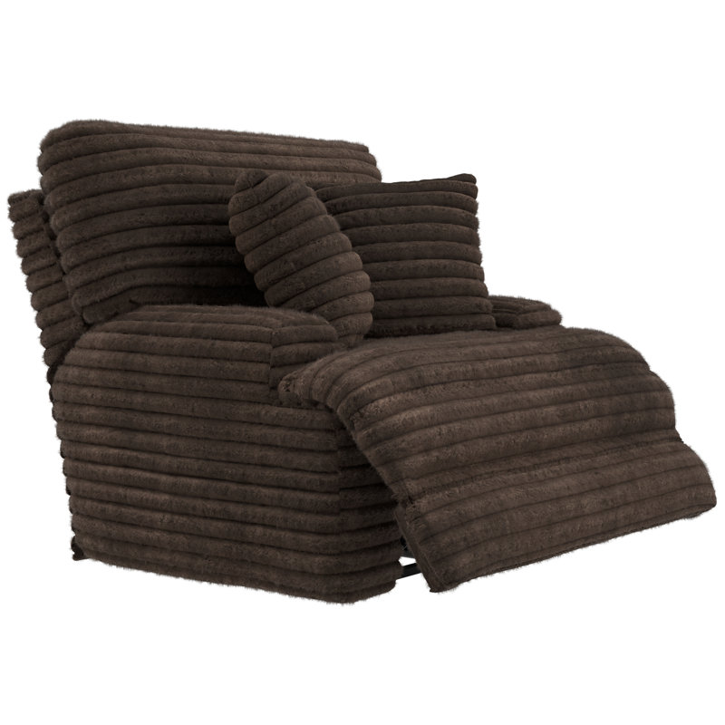 Cushy Oversized Deep Seat Power Recliner with Power Adjustable Headrest, Brown
