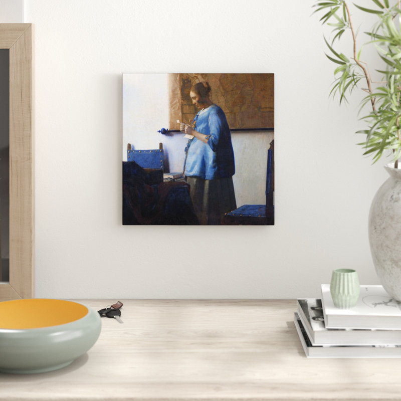 Johannes Vermeer - No Frame Painting, 40.64cm H x 40.64cm W