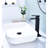 Bathroom Sink Faucet Waterfall Spout Single Handle Pop - Up Drain Non Overflow Stainless Steel Matte Black Rust Simple Installation Style For No Sinks-121720605