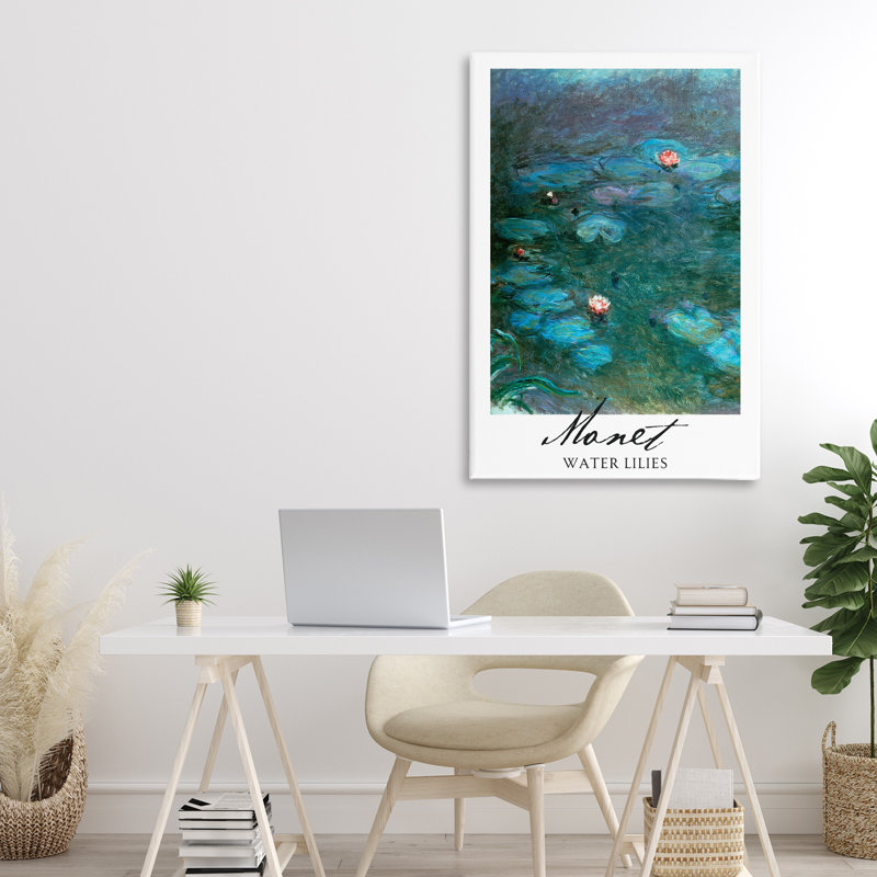 Toile de nénuphars Monet, design par Vintage Hustle, H 30 po x l 20 po