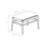 Mid Century Solid Wood Ottoman-120832769