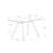 Home Office Desk, 47 Inch Rectangular Tempered Glass Top, White Metal