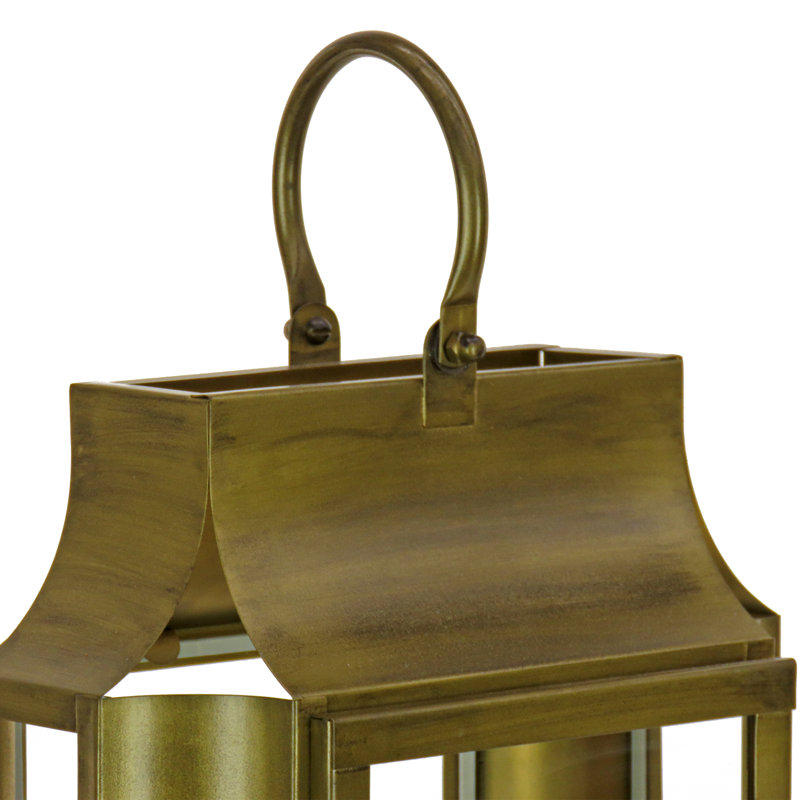 Petite lanterne en bronze 18 po HGTV Home Collection, H 21,7 po x l 6,3 po x P 11 po
