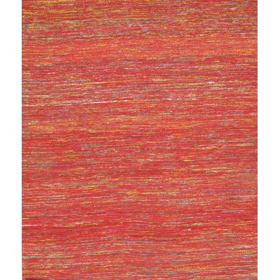 Canvello Red Flat-Weave Tufted Sari Silk - 6' X 9' - 9' X 12'