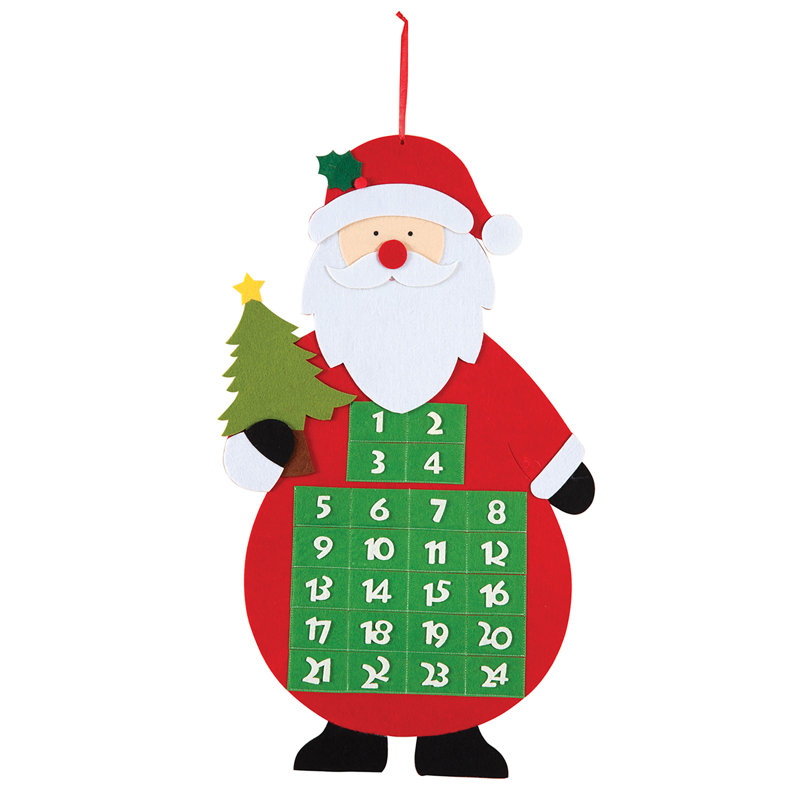 Santa With Tree Christmas Advent Countdown Calendar