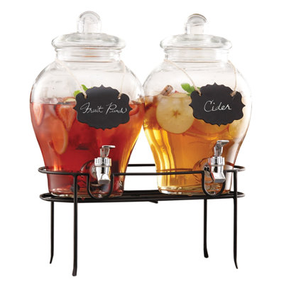 Sanford Set Of 2 Beverage Dispenser 1.5 Gal With Stand