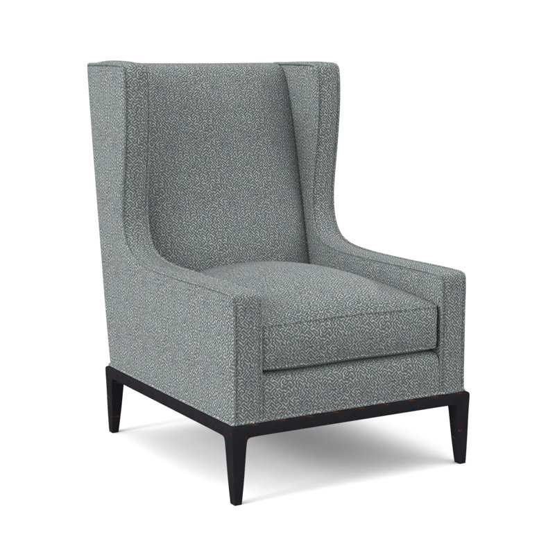 Fauteuil à oreilles 28 po Claxton, Ébène vintage, Cyan Maya