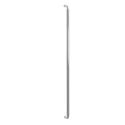 Emtek Glass Back to Back SELECT Appliance Pull 36" R-Bar Satin Nickel Smooth Bar Polished Chrome