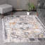 Tapis oriental bleu / gris / orange Korey-95123516