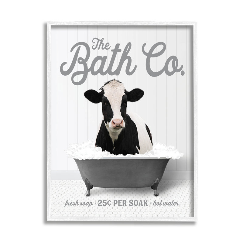 «Trinx Farmhouse Bathaign Bubbles», art de la giclée encadrée par lettré et doublé, H 30 po x l 24 po x P 1,5 po