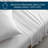 Aeropostale Cotton-Rich Heathered Jersey 4 Piece Sheet Set – Soft T-Shirt Feel, White, Queen-119705685-119705684