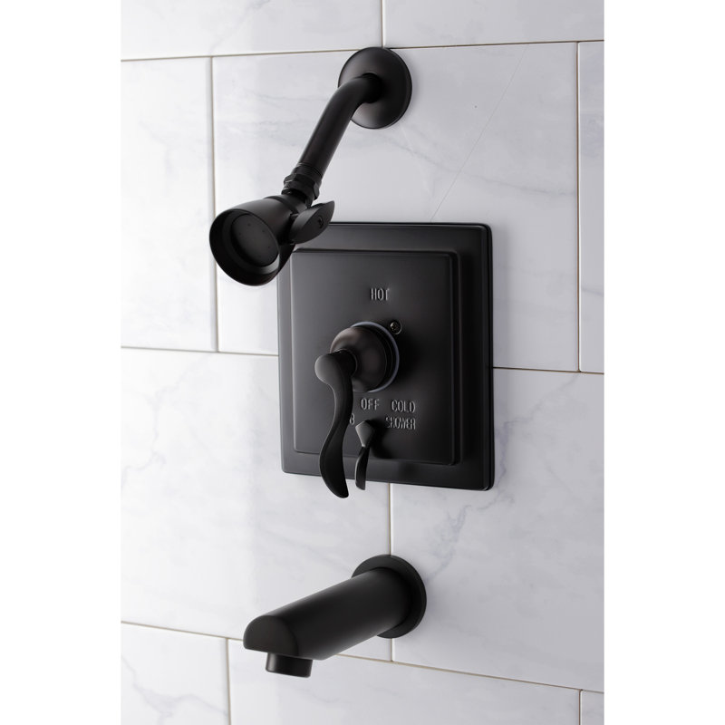 Kingston Brass Single-Handle Pressure Balanced Tub and Shower Faucet, Oil Rubbed Bronze