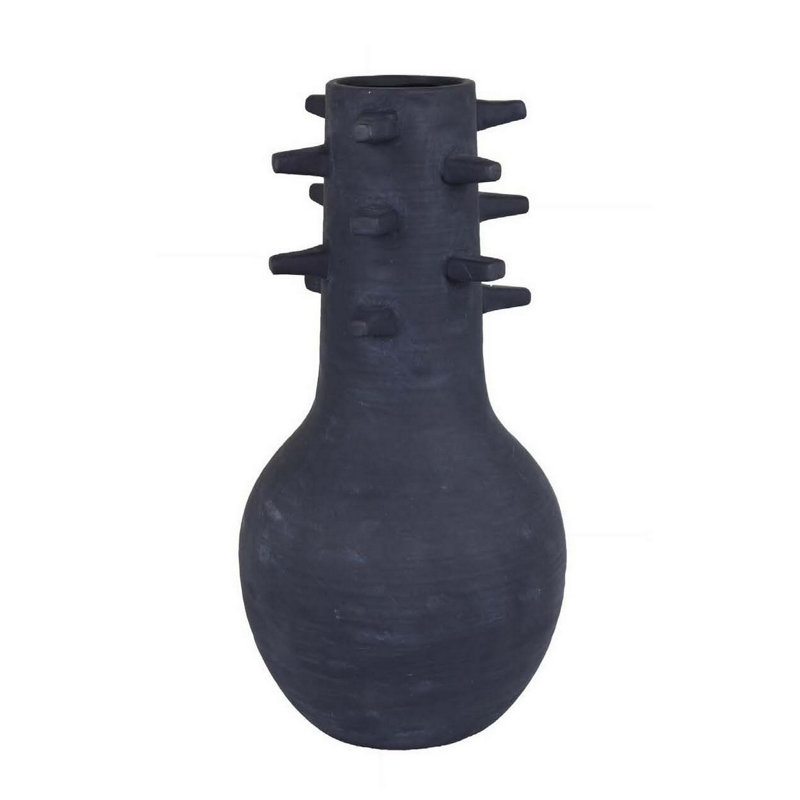 Vase à fleurs Enya , Noir, noir, noir, noir, H 18,25 po x l 9,5 po x P 9,5 po