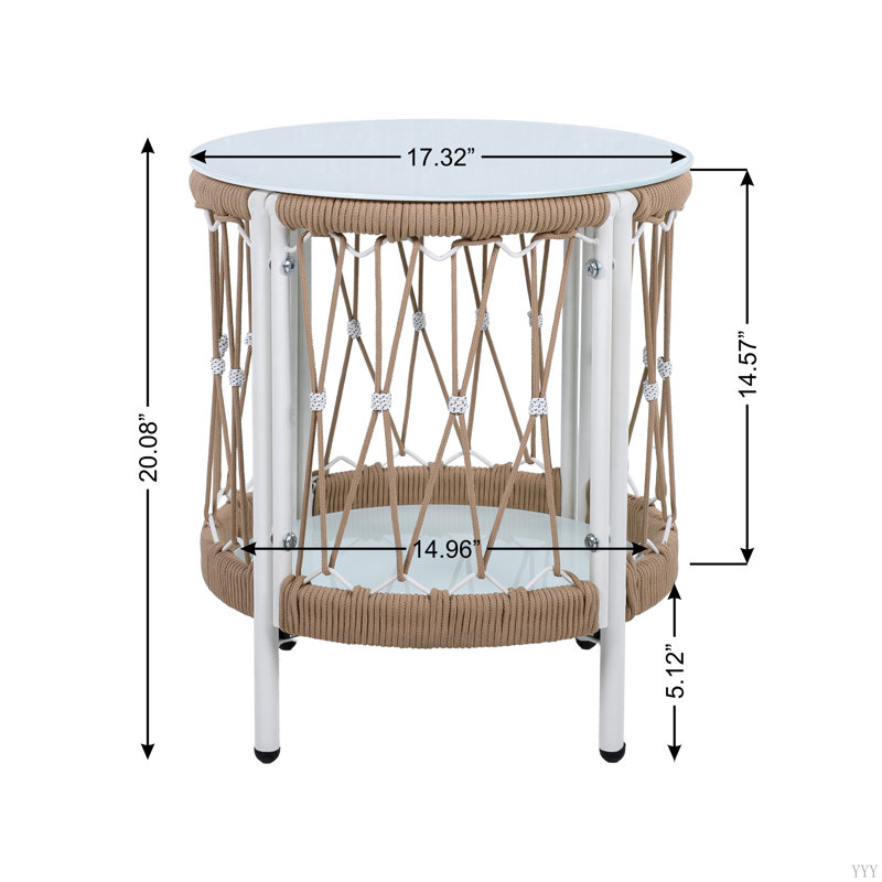 Table d'appoint d'extérieur 17,32 po Bohemian Garden