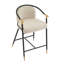 Tabouret de comptoir rembourré de 26 po de hauteur avec structure en métal (ensemble de 2)-1409830763