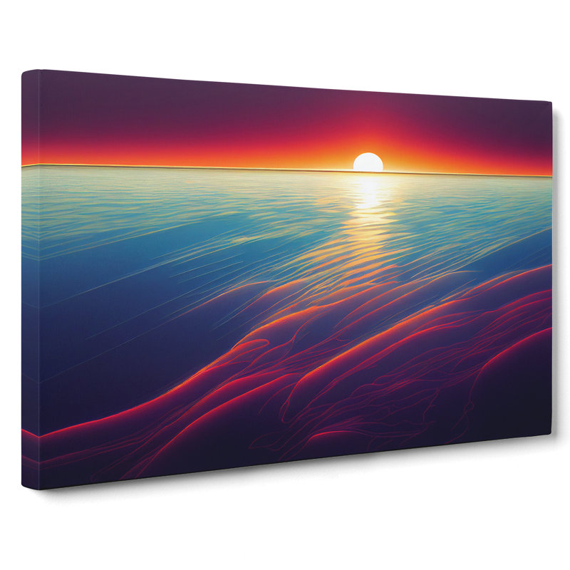 Pure Ocean Sunset - Wrapped Canvas, 35cm H x 50cm W x 3cm D
