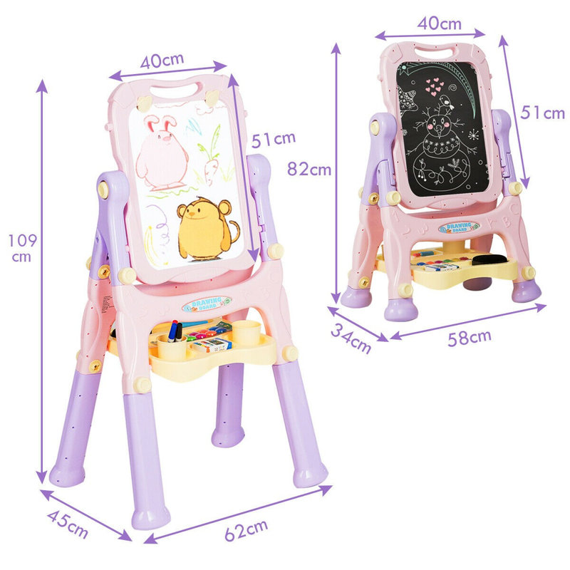 Knowlton Adjustable Easel, Pink/Purple
