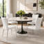 Chaises de salle à manger rembourrées en similicuir de 18,3 po de hauteur avec structure en métal argenté Keasya-678272394-678272478