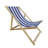 Folding Populus Wood Sling Chaise Lounge With Adjustable Backrest And Portable Design