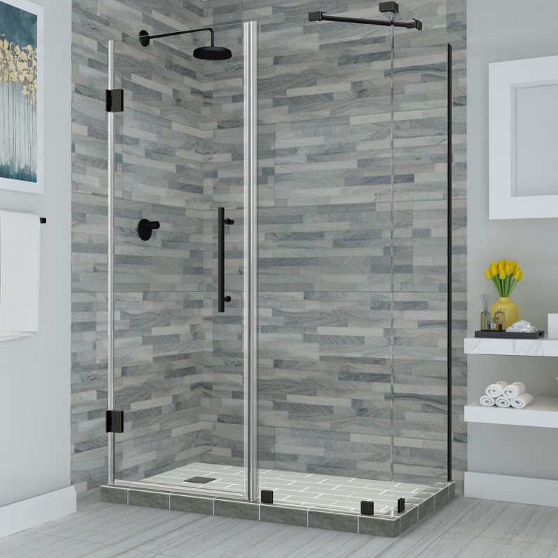 Cabine de douche rectangulaire à charnière 38 po x 72 po Bromley