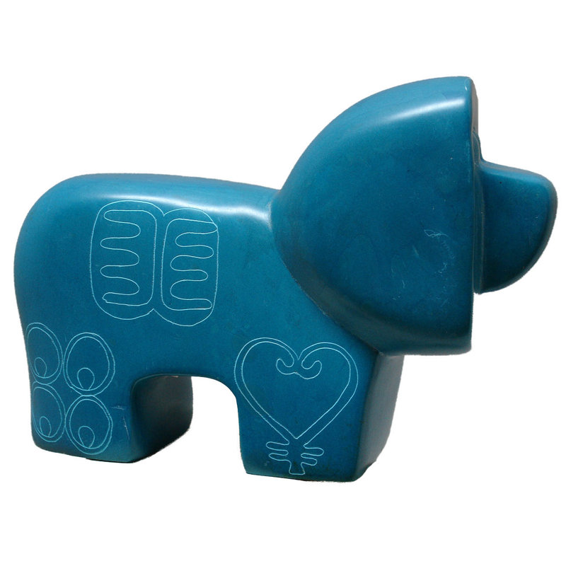 Figurine de paix giraffe Neuber, Bleu, Lion