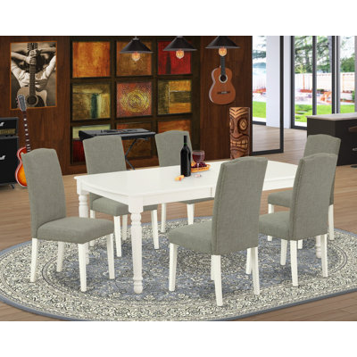 Berton Solid Wood Rubberwood Dining Set