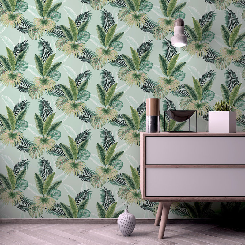 Papier peint Miami, Vert