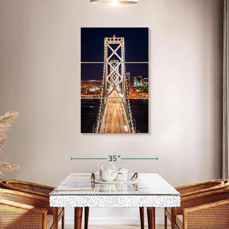 Lilie Bay Bridge Night Shine, 45" H x 28" W