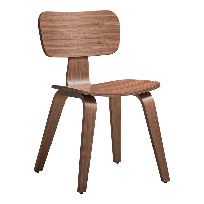 Chaise d'appoint sans accoudoirs en noyer Loagan (ensemble de 2)
