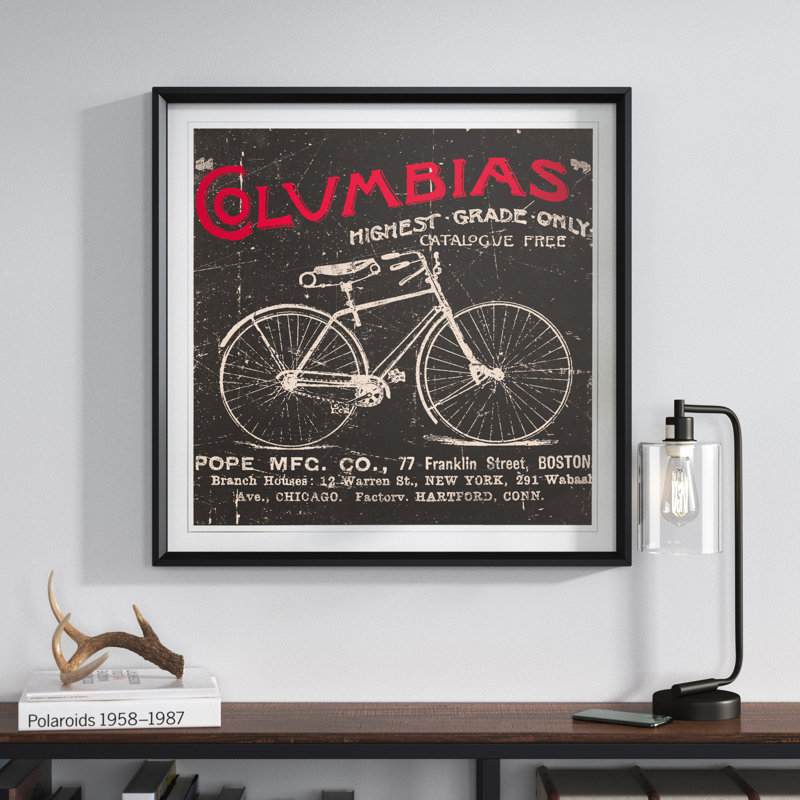 « antique vélo ii », impression encadrée, H 30,5 po x l 30,5 po x P 1,5 po