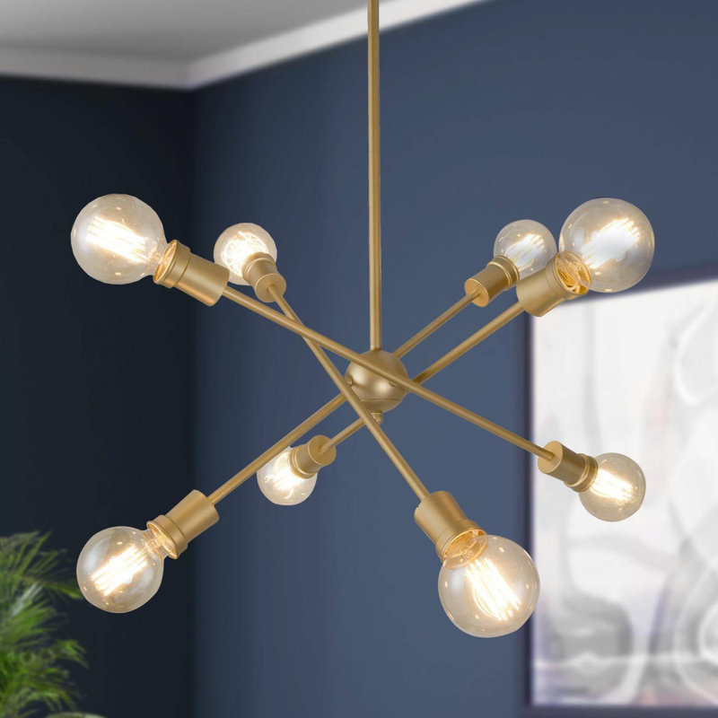 Abbiney 8 - Light Dimmable Sputnik Chandelier