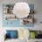 White Feather Pendant Light Chandelier with 14.8' Cord and In-Line On/Off Switch
