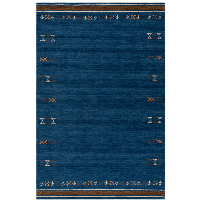 Tapis d'intérieur en laine tissé à la main Himalaya, Rectangle 6 pi 0 po x 9 pi 0 po