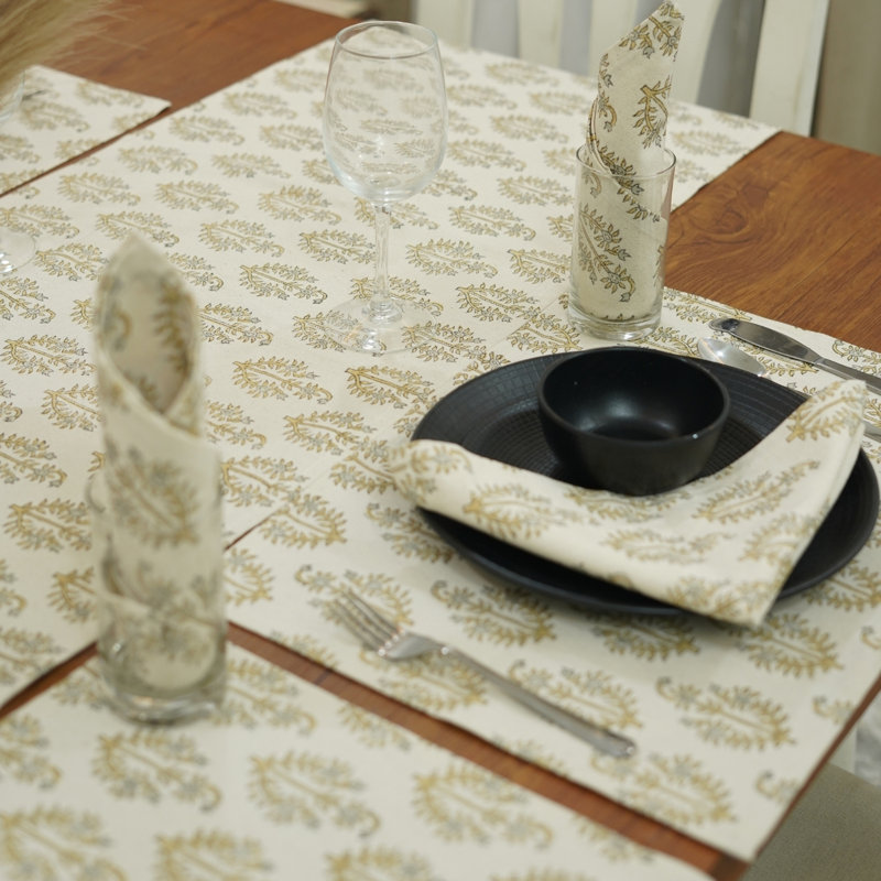 Red Barrel Studio® 16X106 Farmhouse chic runner, Natural cotton runner, Neelgagan, White, 10" Rectangle