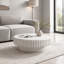 Table de rangement cannelée avec couvercle amovible, texture élégante, parfaite pour la vie moderne