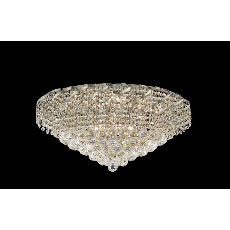 Zofia 12 - Light Dimmable Geometric Chandelier, Chrome