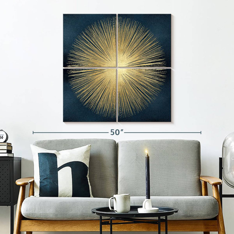Avery Sunburst Gold On Blue I