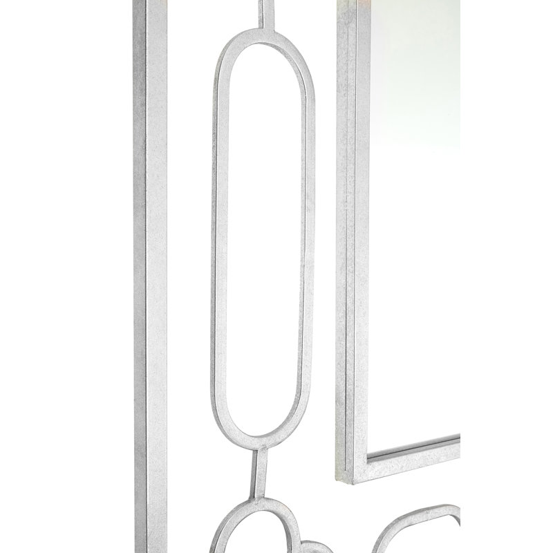 Glendive Metal Flat Wall Mirror, Silver