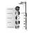 Multi-Function Thermostatic 55" Rainfall Shower Panel with Adjustable Shower Head