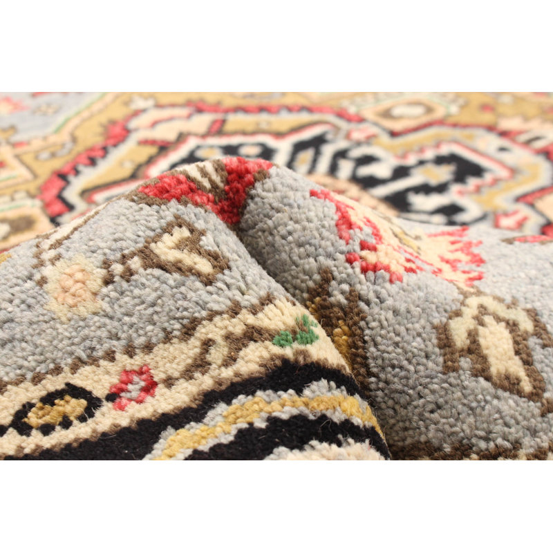 Tapis bleu Serapi Heritage 4 pi 11 po x 4 pi 11 po