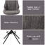 Chaise d'appoint en chenille avec pivot (ensemble de 2)