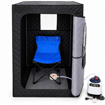 Portable Home Sauna Tent for 1 Person, Indoor Steam Sauna with 9 Heat Settings & 99-Min Timer