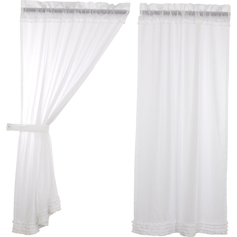 Paire de rideaux transparents avec passe-tringle Bloomberg