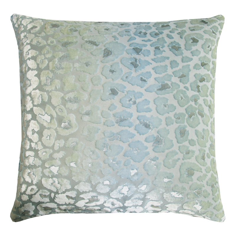 Square Velvet Pillow, 18"H x 18"W, Ice Animal Print