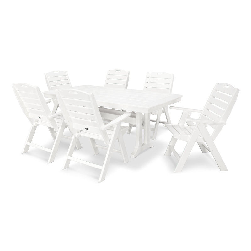 Ensemble de salle à manger 7 pièces Nautical, Blanc