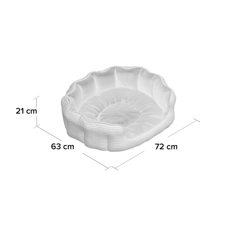 Deli Pet Bed, 60cm W x 52cm D x 22cm H