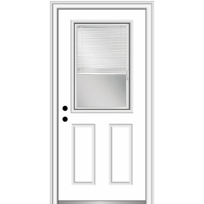 Porte d'entrée avant en fibre de verre apprêtée