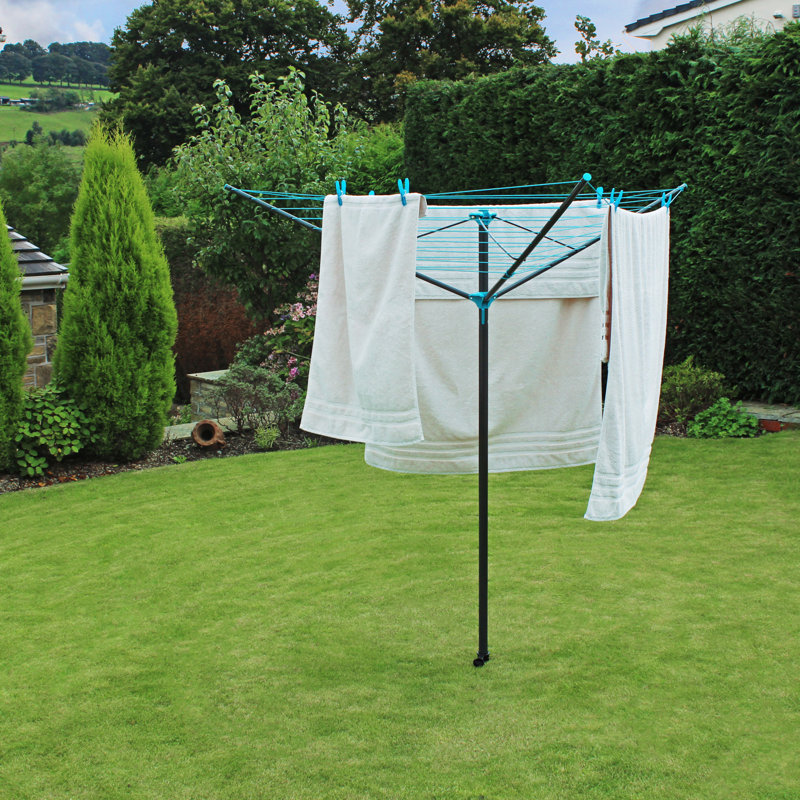 Plastic Rotary / Umbrella Clothesline, 112.5cm H x 12cm W x 11.5cm D