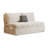 61.42" Off-White Polyester Convertible Sofa Bed cushion couch