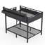Lit superposé en métal double avec rangement et ports USB-186146083